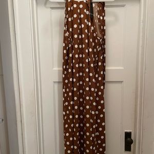 Sheilay brown polkadot Pretty Woman movie  like dress, belted, longer